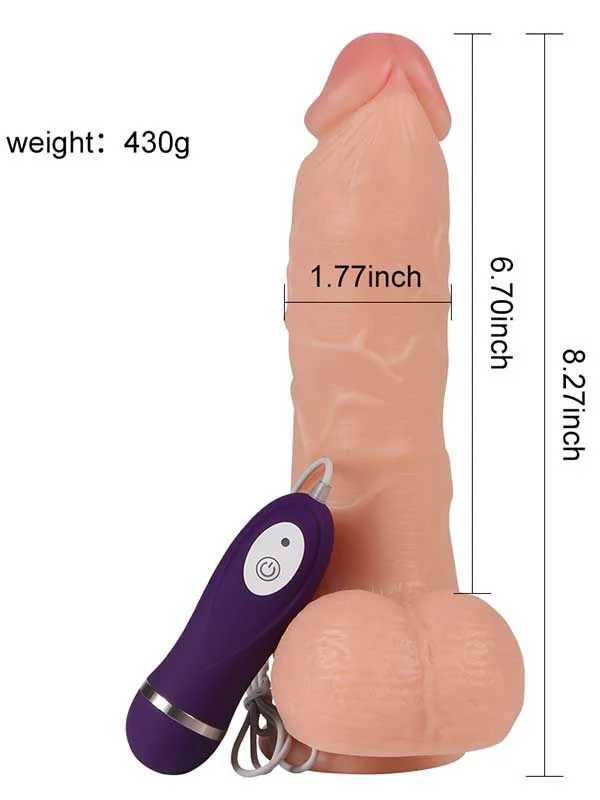 Adam Vibrating Realistik Vantuzlu Titreşimli Dildo 21 cm ürün görseli