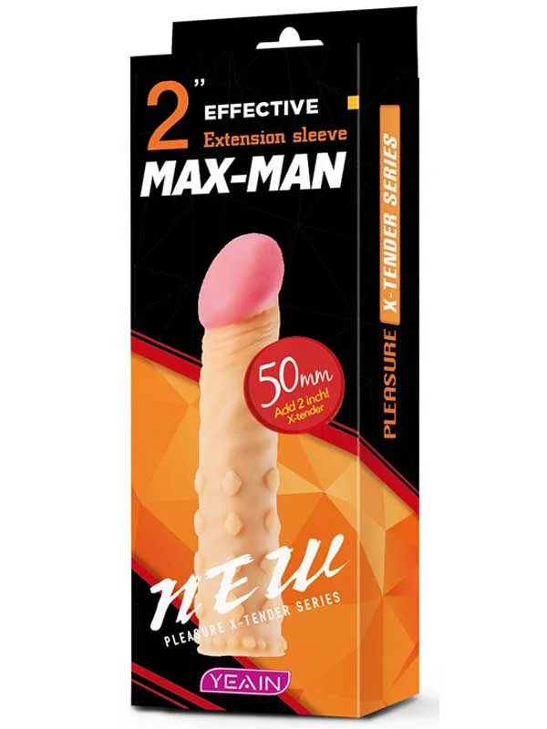 Max Man Dolgulu Tırtıklı Penis Kılıfı 18 cm ürün görseli