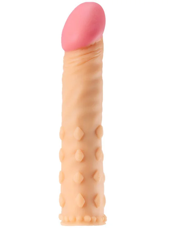 Max Man Dolgulu Tırtıklı Penis Kılıfı 18 cm