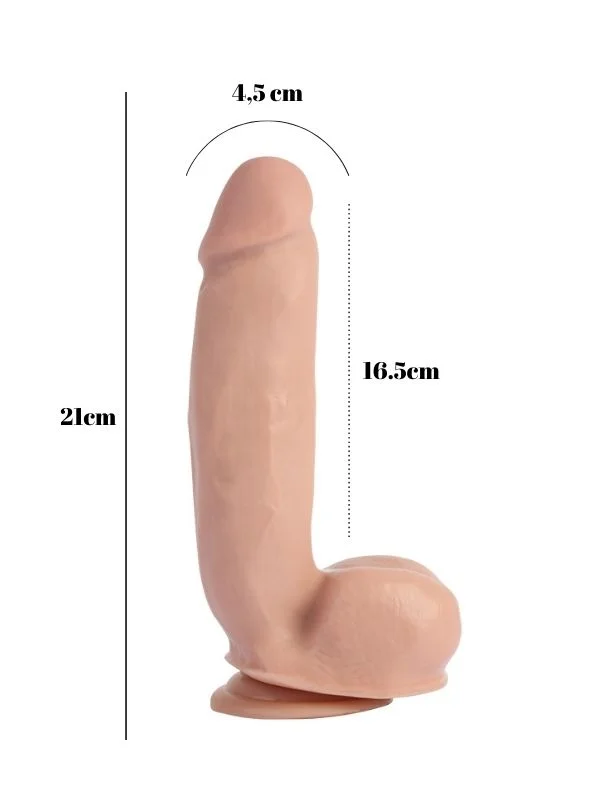 Sensualism 21cm Kıkırdaklı Gerçekçi Dildo ürün görseli