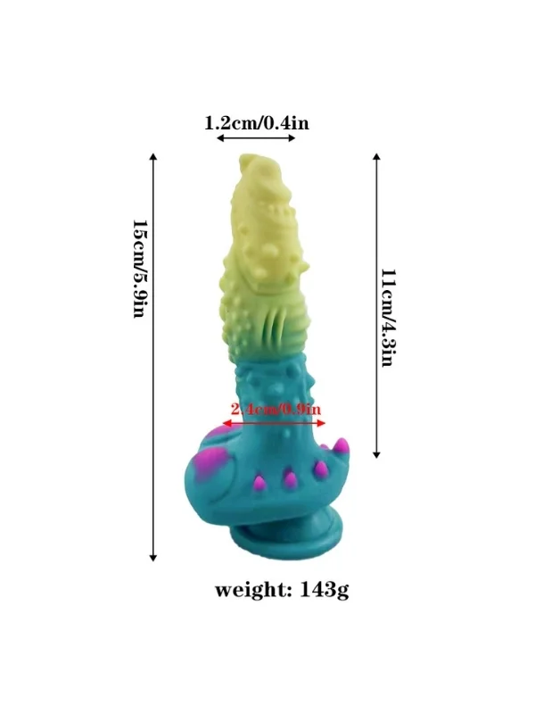 Yeşil Mavi Canavar Dildo Model 2 ürün görseli