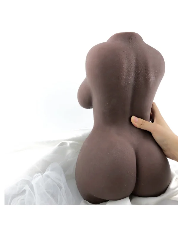 Full Realistik Anal Vajinal Yarım Vücut Koyu Kahverengi Mastürbatör ürün görseli