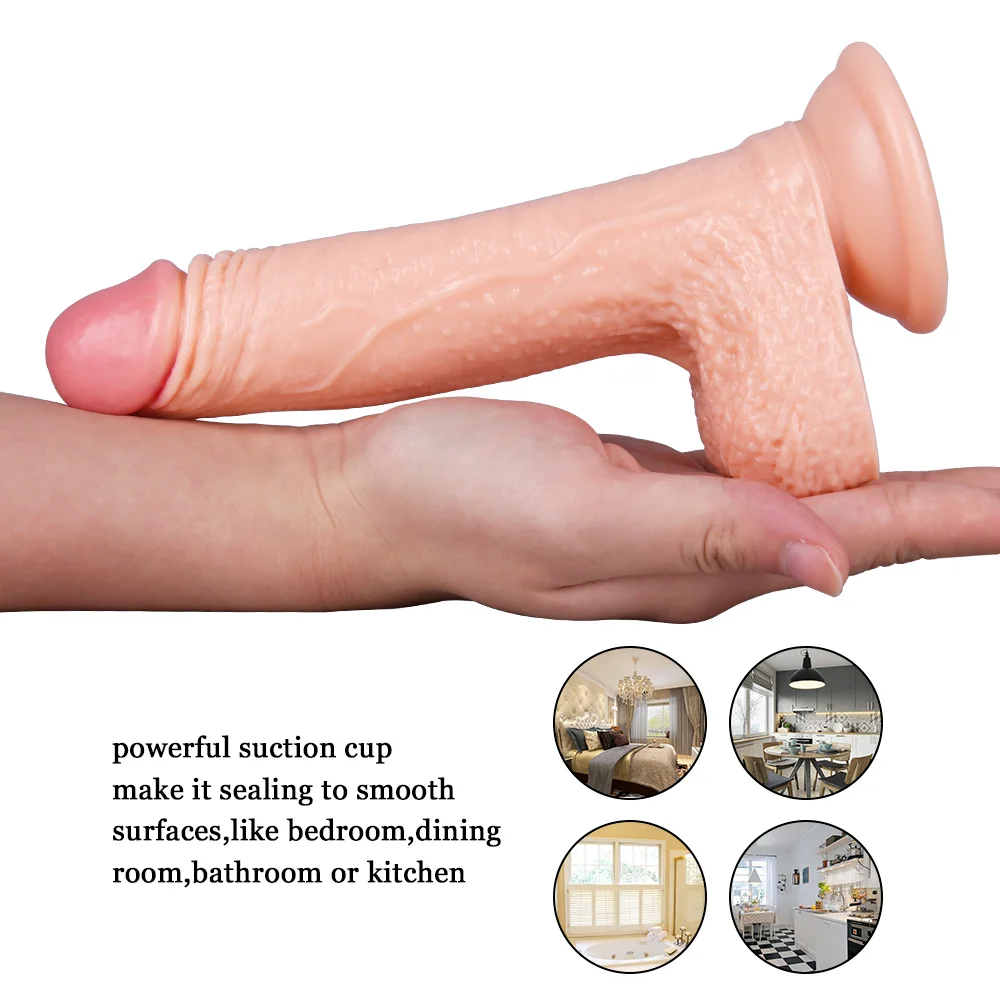 19CM Ten Rengi Vantuzlu Dildo ürün görseli