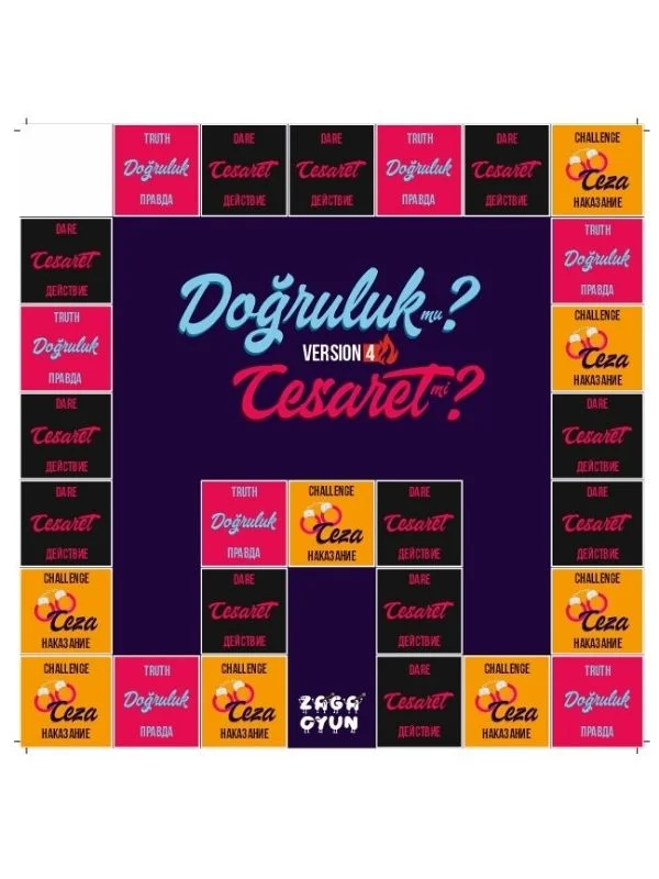 Doğruluk Mu Cesaret Mi Erotik Kutu Oyunu Yenilenmiş 4.versiyon ürün görseli