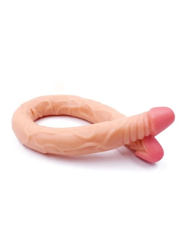 Ten Rengi 55 cm Çift Taraflı Dildo