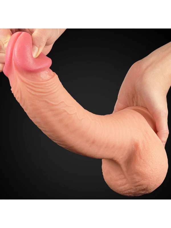 12 İnç Dual Layered Platinum Silicone Cock Dildo ürün görseli
