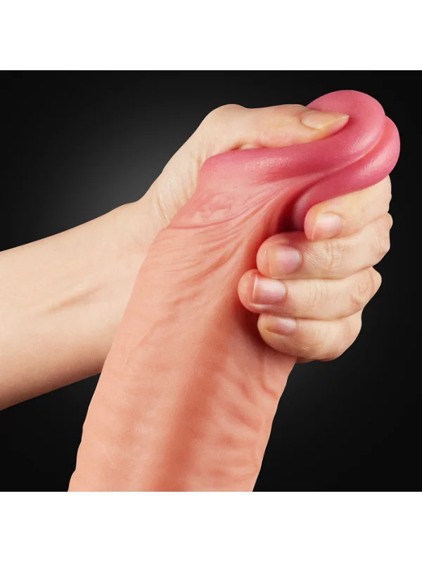 12 İnç Dual Layered Platinum Silicone Cock Dildo ürün görseli