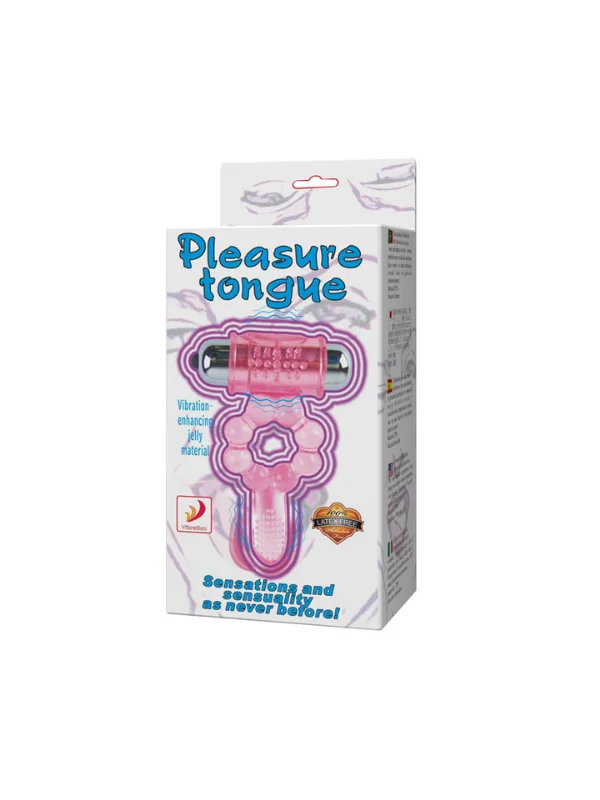 Pleasure Tongue Titreşimli Klitoris Uyarıcılı Halka