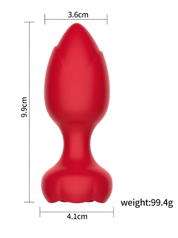 Full Covered Rubber Rose Anal Plug ürün görseli