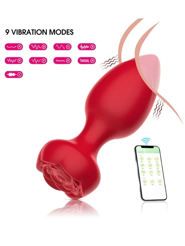 Full Covered Rubber Rose Anal Plug ürün görseli