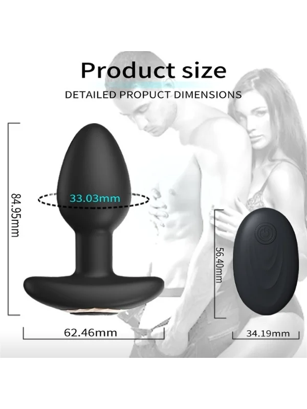 Kablosuz Uzaktan Kumandalı Titreşimli Anal Plug ürün görseli
