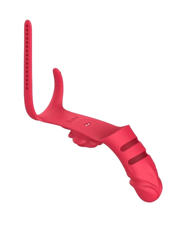 Parmak takılabilir fiziksel dildo + Gül Titreşimli 2'si 1 arada yeni tasarım parmak vibratörü ürün görseli