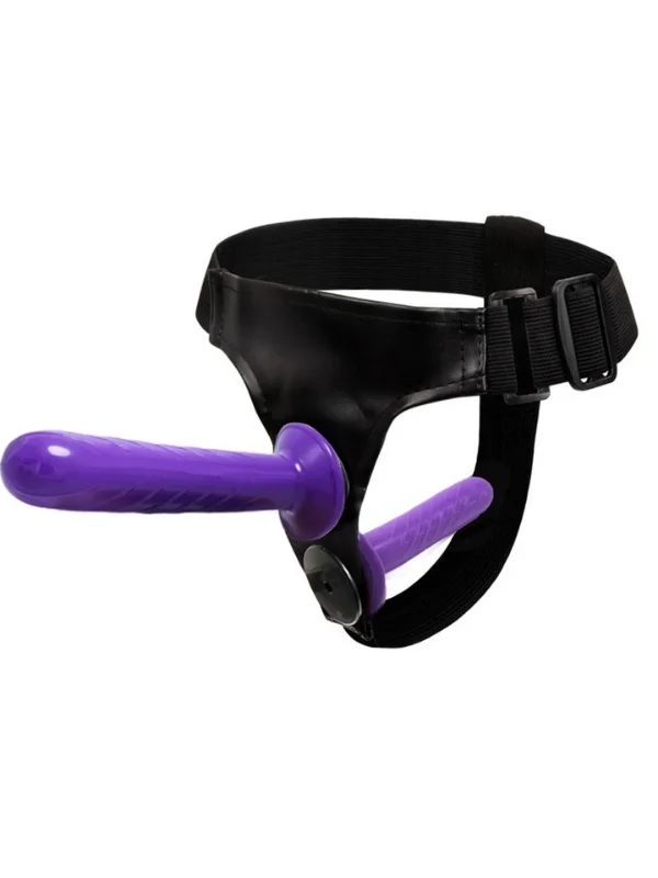 Double Dong Titreşimli Belden Bağlamalı Çift Taraflı Bisex Dildo Vibratör ürün görseli