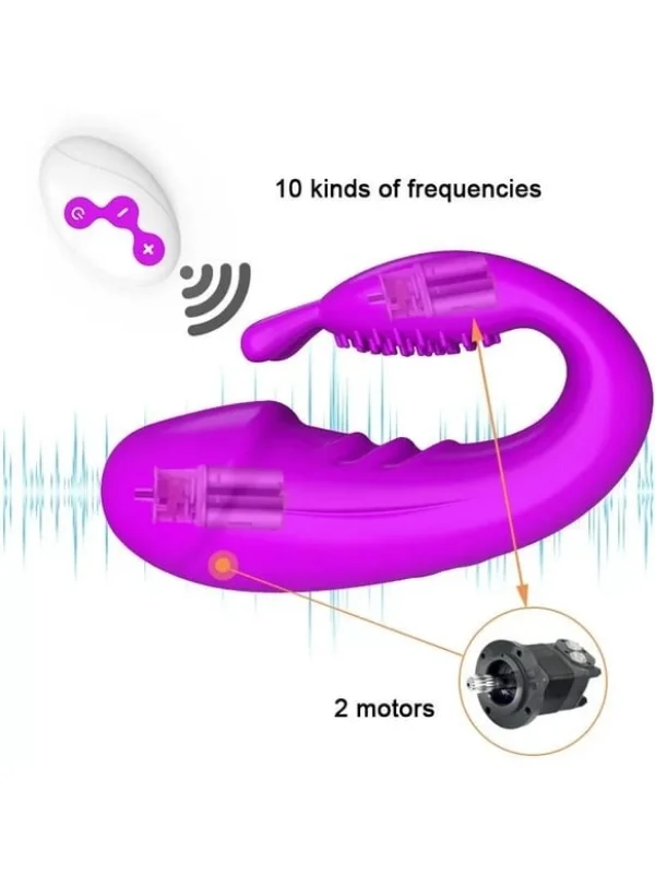 Kablosuz Kumandalı 2 in 1 Giyilebilir Rabbit Mini Vibratör ürün görseli