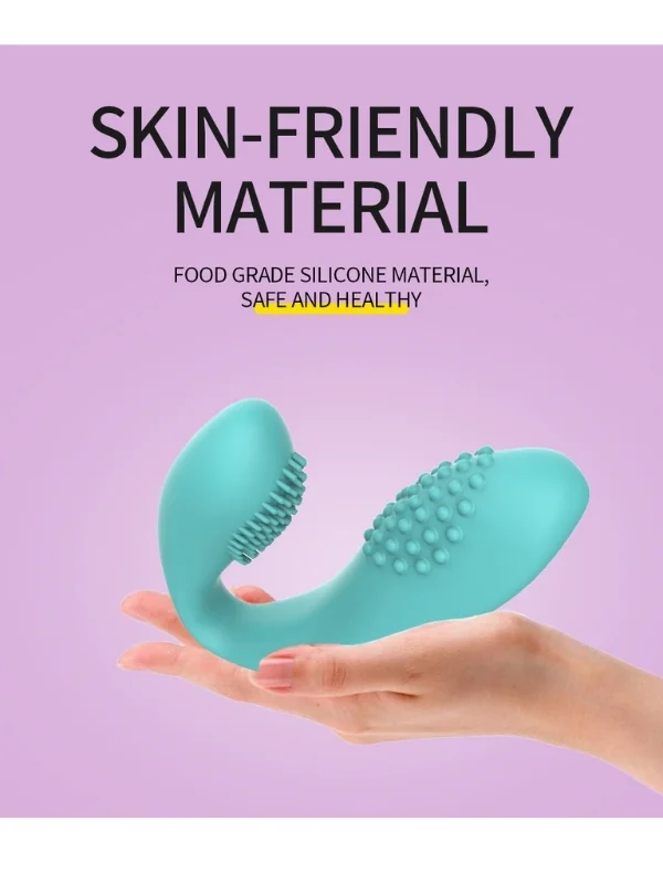 Kablosuz Kumandalı Tırtıklı Klitoris ve G-Spot Uyarıcı 2 in 1 Çift C Vibratör ürün görseli