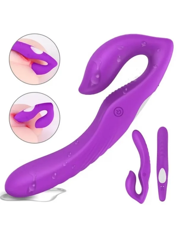 Çift Titreşim Motorlu Strapless Giyilebilir Çift Taraflı Vibratör — 180° Bükülebilir, IPX7 Su Geçirmez ürün görseli