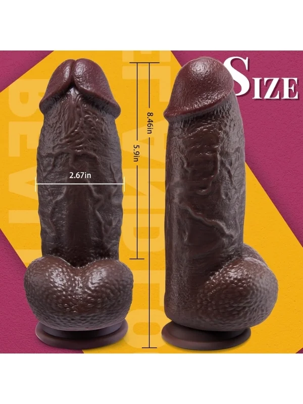 SuperLove Realistik Dildo — Vantuzlu Tabanlı Manuel Tasarım ürün görseli