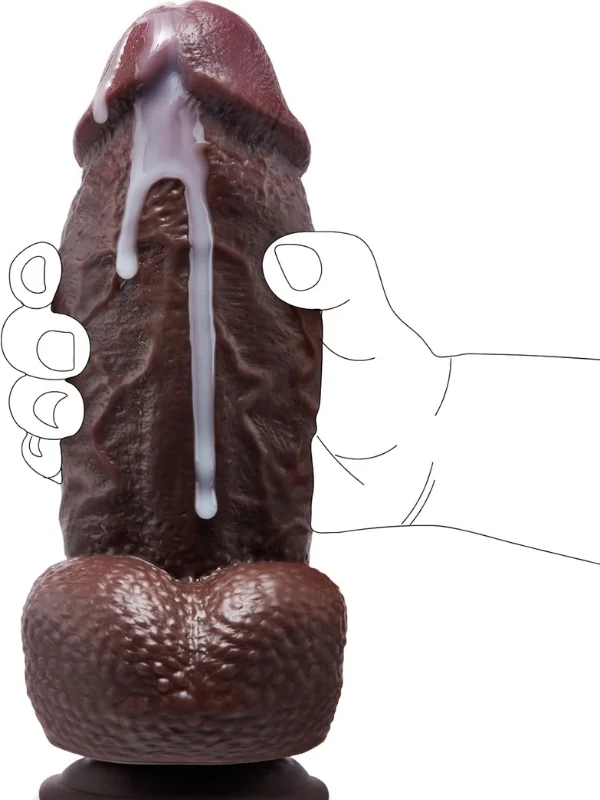 SuperLove Realistik Dildo — Vantuzlu Tabanlı Manuel Tasarım ürün görseli