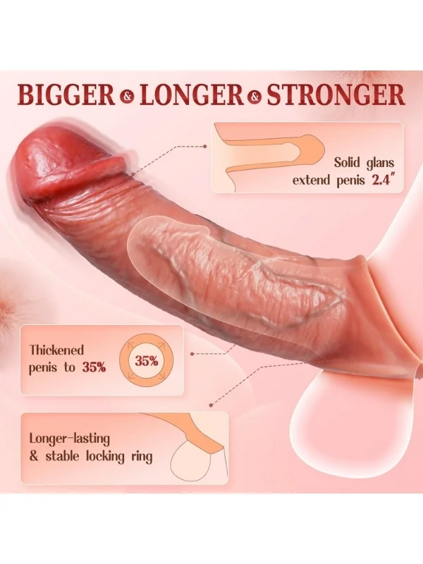 22 cm Ten Rengi Penis Kılıfı — Gerçekçi Dokulu Uzatıcı
