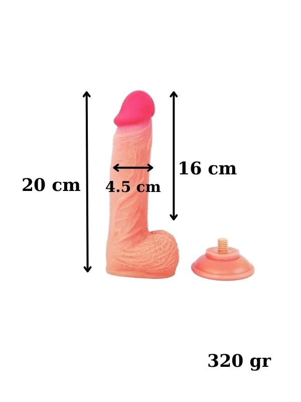 Ultra Gerçekçi 20 Cm Kıkırdaklı Dildo ürün görseli