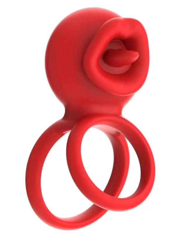 Çift Halkalı Titreşimli Penis Halkası — Çift Yönlü Zevk