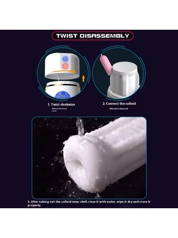 USB Şarjlı 10 Mod Titreşimli Sesli Mastürbatör ürün görseli
