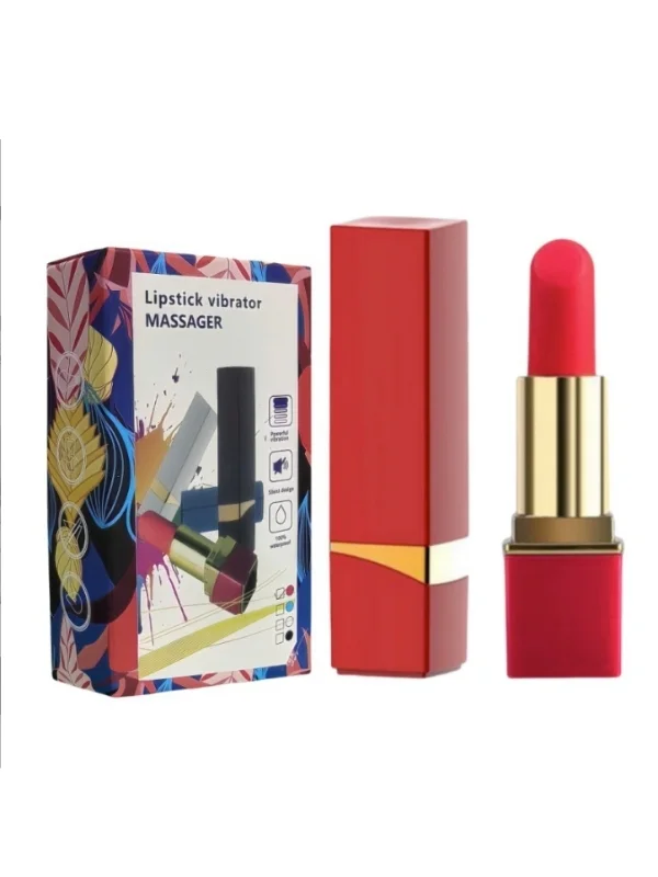 Ruj Şeklinde Mini Vibratör — 10 Mod, Şarjlı, Gizli Tasarım, Güçlü Titreşim