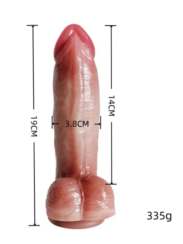 Gerçekçi Tasarımlı Vakum Tabanlı Silikon Masaj Cihazı 19 cm ürün görseli