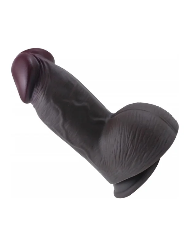 Gerçekçi Tasarımlı Geniş Çaplı Vakum Tabanlı Silikon Dildo 21 cm ürün görseli
