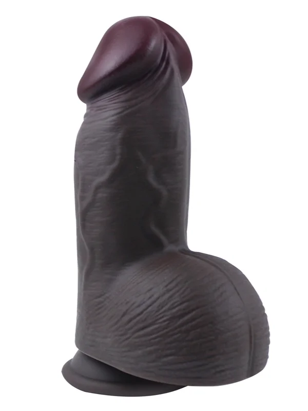 Gerçekçi Tasarımlı Geniş Çaplı Vakum Tabanlı Silikon Dildo 21 cm