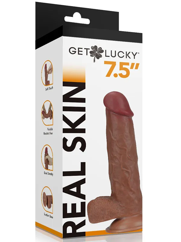 7.5" Dual Layer Oynar Derili Realistik Melez Penis 19 cm ürün görseli