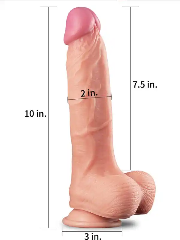 10″ Dual Layer Realistik Dildo 25 cm ürün görseli