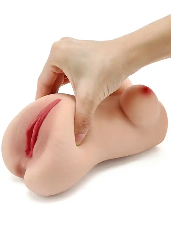 Göğüslü Anal ve Vajinal Çift Girişli Mastürbatör ürün görseli