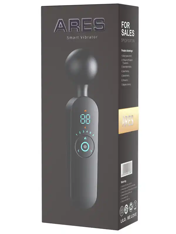 Isıtmalı Şarjlı 12 Titreşim Modlu Wand LCD Ekranlı Vibratör 22 cm ürün görseli
