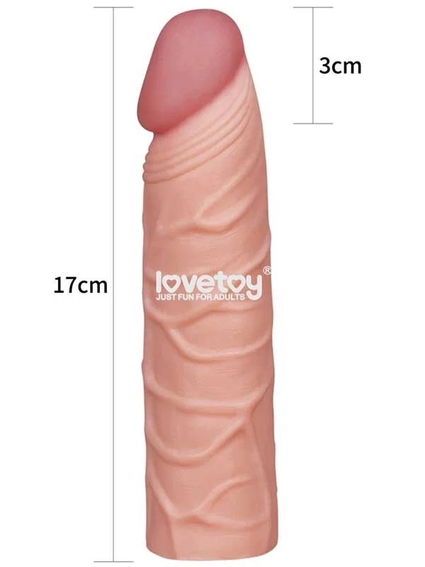 LoveToy X Tender Gerçekçi Dokulu Penis Kılıfı 2.5 cm Uzatmalı ürün görseli