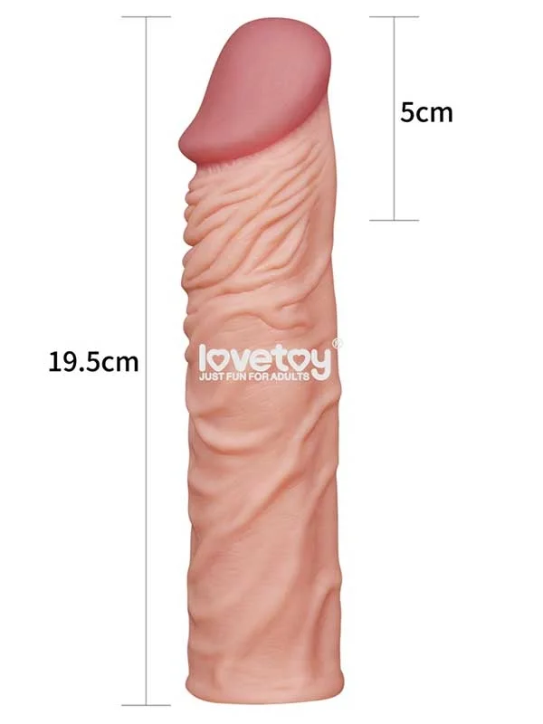 LoveToy X Tender Gerçekçi Dokulu Penis Kılıfı 5 cm Uzatmalı ürün görseli