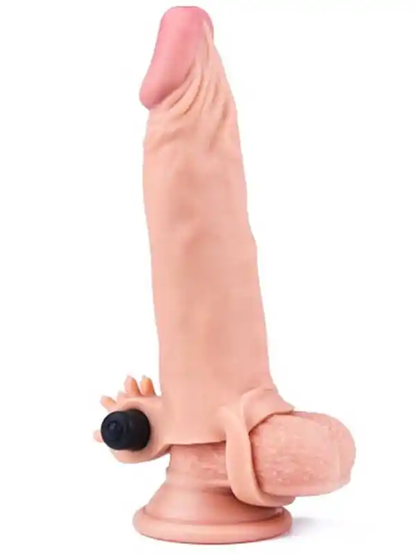 X Tender Titreşimli Realistik Penis Kılıfı 4 cm Uzatmalı ürün görseli