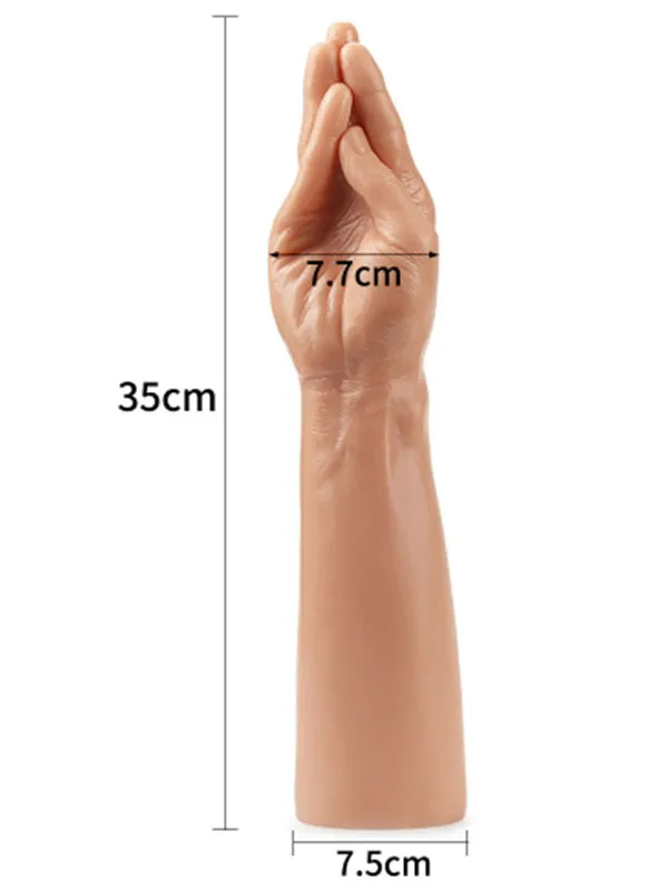 13.5" King Size Realistic Magic Hand El Dildo 35 cm ürün görseli