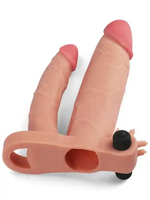 X Tender İkili Titreşimli Realistik Penis Kılıfı 2.5 cm Uzatmalı ürün görseli