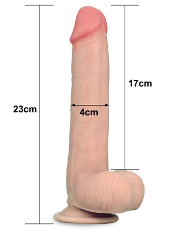 Çift Katmanlı Realistik Dildo 23 cm ürün görseli