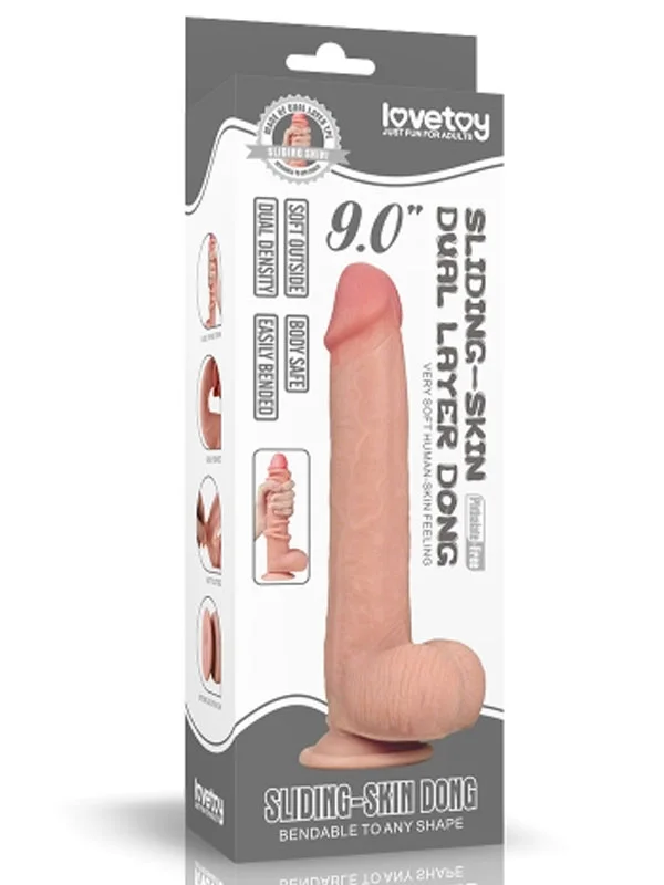 Çift Katmanlı Realistik Dildo 23 cm ürün görseli