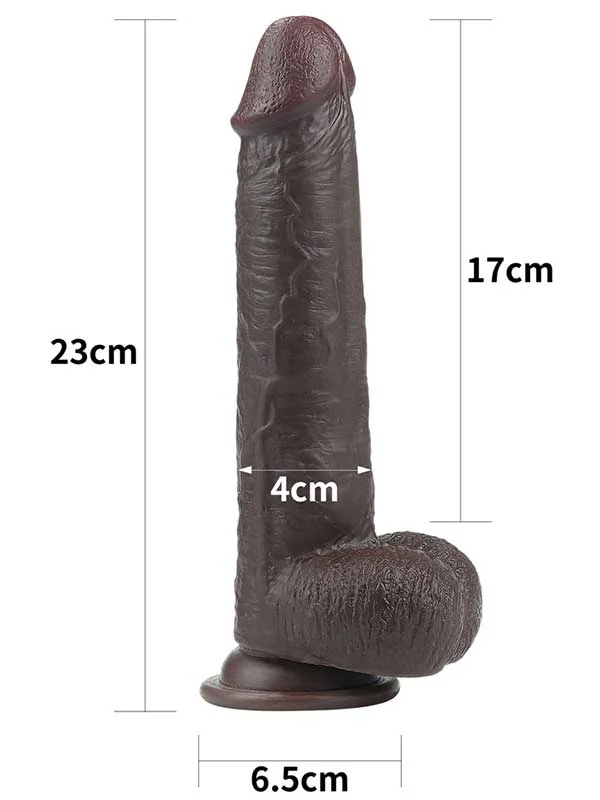Kayar Derili Çift Katmanlı Realistik Dildo 23 cm ürün görseli
