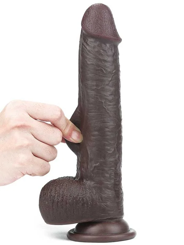 Kayar Derili Çift Katmanlı Realistik Dildo 23 cm ürün görseli