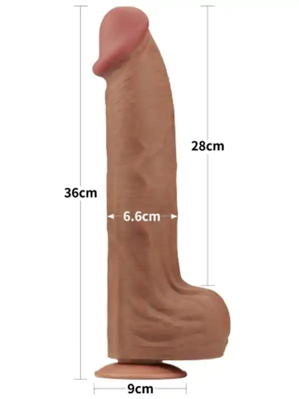 14'' Dual Layer Çift Katmanlı Dev Dildo 36 cm ürün görseli