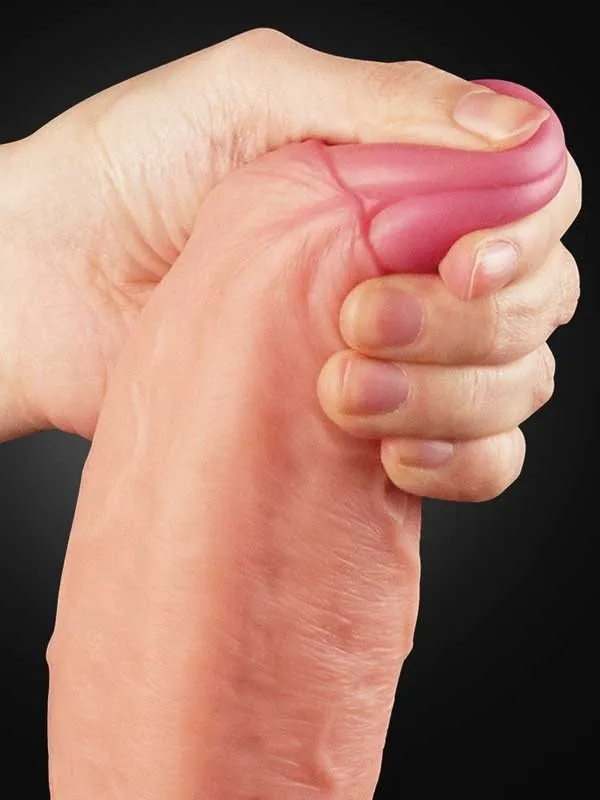 Çift Katmanlı Platinyum Silikon Realistik Dildo 28 cm ürün görseli