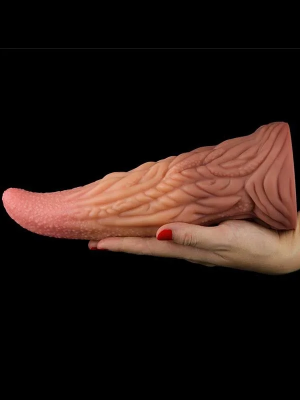 Çift Katmanlı Platinyum Silikon Canavar Dildo 25 cm ürün görseli