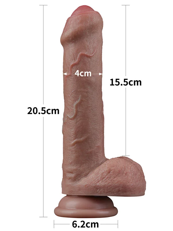 8'' Dual Layered Silicone Cock ürün görseli