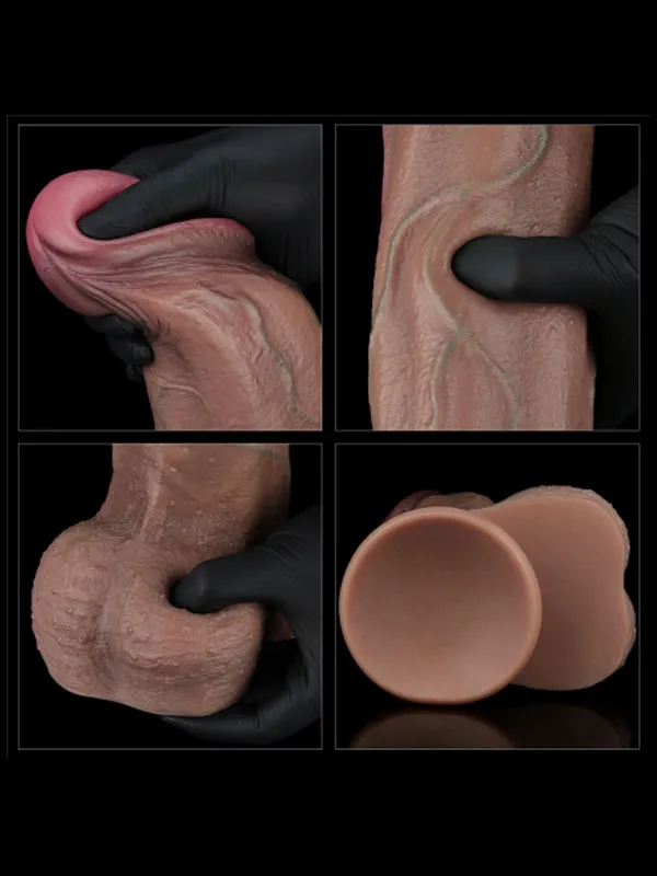 13'' Dual Layered Silicone Cock XXL 33 cm ürün görseli