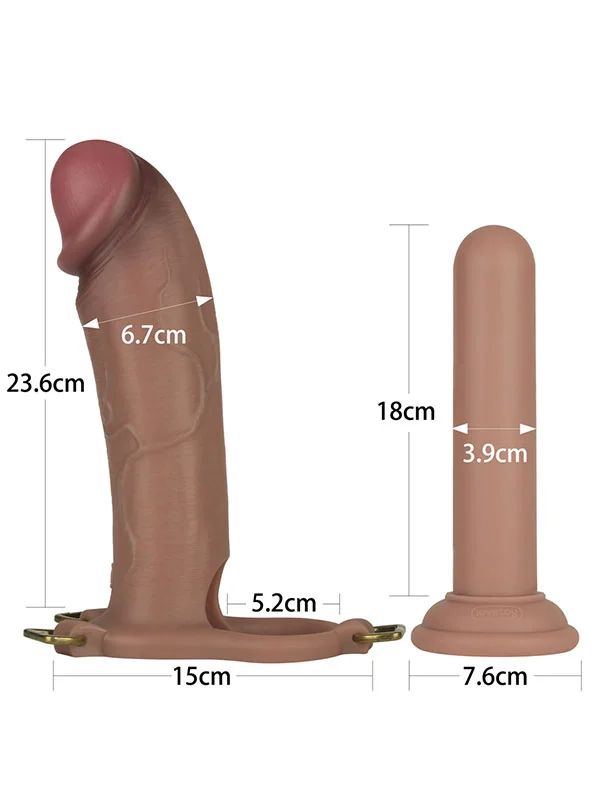 LoveToy Ingen 10'' Enhanced Set L/XL/2XL İçi Boş Kemerli Penis ürün görseli