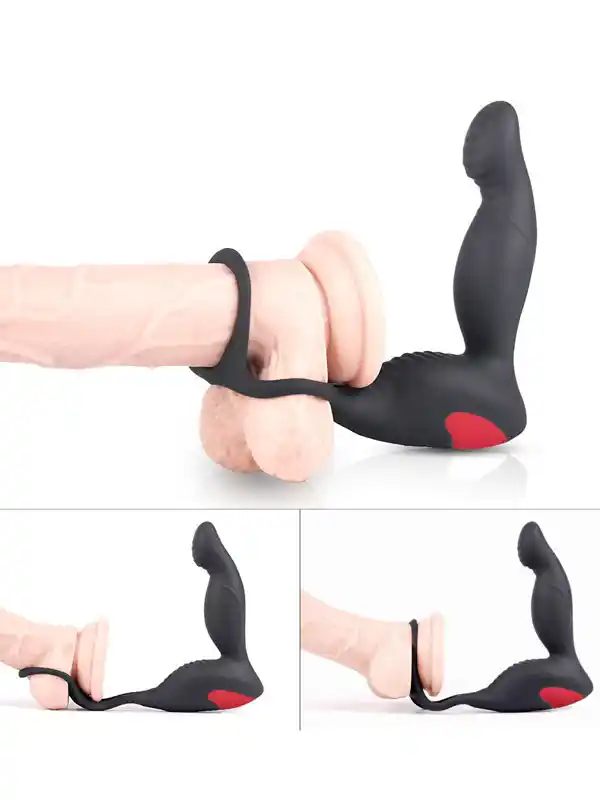 Penis Halkalı Prostat Şarjlı Uzaktan Kumandalı Anal Vibratör ürün görseli